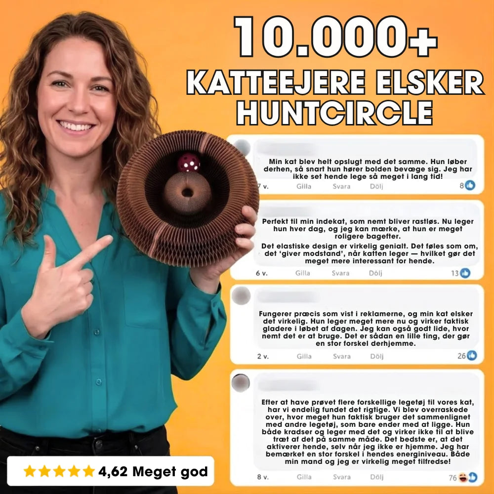 HuntCircle™ – kåret som #1 legetøj af 1.300+ kattefamilier